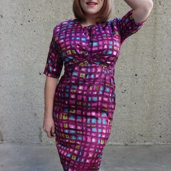 1950s purple dress and matching jacket - Picture 5 of 13